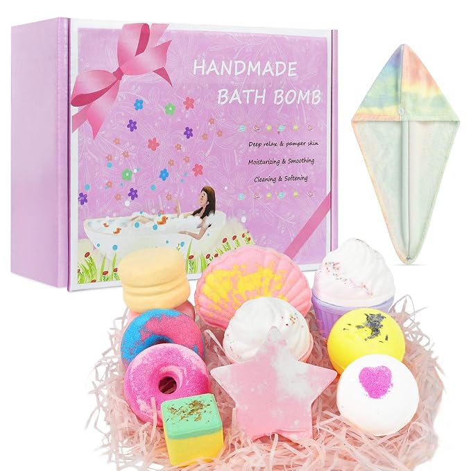 Amazon.com : 11 Organic Bath Bomb Gift Set, Handmade Bubble Bath bombs