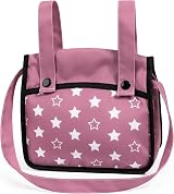 Bayer Design XEO Convertible Doll Pram 46cm Pink Stars Sun Canopy view 5