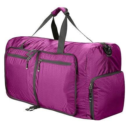 Sailnovo Leichter Faltbare 85L Reise-Gepäck Duffel Taschen Weekender Übernachtung Taschen Sporttasche für Sport Reisen Gym Ur