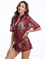 LecGee Mens Boho 2 Piece Outfits Mesh Transparent