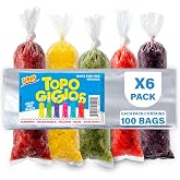 De Mi Pais Topogigios Ice Cream Bags For Bolis | 10x3.6 In |100-Ct|6-Pack | Durable, Leak-Proof, Food-Grade Plastic, 400ml Capacity, Perfect for Bolis &amp; Popsicles
