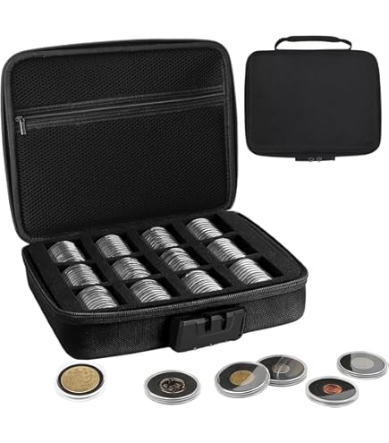 Air-Tite Silver & Copper Round Holder Set: Black Capsule Tube + 20 X 39mm Black Rings