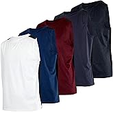 Real Essentials 5 Pack: Boys Dry-Fit Active Athletic Performance Tank Top