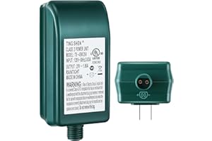 Enhon 29V LED Power Supply, UL Certification LED Transformer Replacement Class 2 Power Supply, Low Voltage Transformer US Plug Adapter for Christmas Tree Light, Green, Left Positive (TS-48W29V)