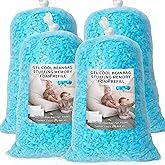 Jecqbor Bean Bag Filler, 20lbs Shredded Memory Foam Filling, Soft Pillow Stuffing Bean Bag Refill Foam for Couch, Cushion, Stuffed Animals, Dog Bed, Arts Crafts