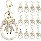 Nosiny 12 Sets Bow Keychain and Pearl Keychain Accessories for Women Bow Bag Purse Charm Pendant for Handbag Backpack