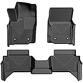 Husky Liners Weatherbeater Floor Mats | Fits 2024-2026 Toyota Tacoma, Crew CAB ONLY & Double CAB ONLY | Front & 2nd Row, 3-pc Black - 94271