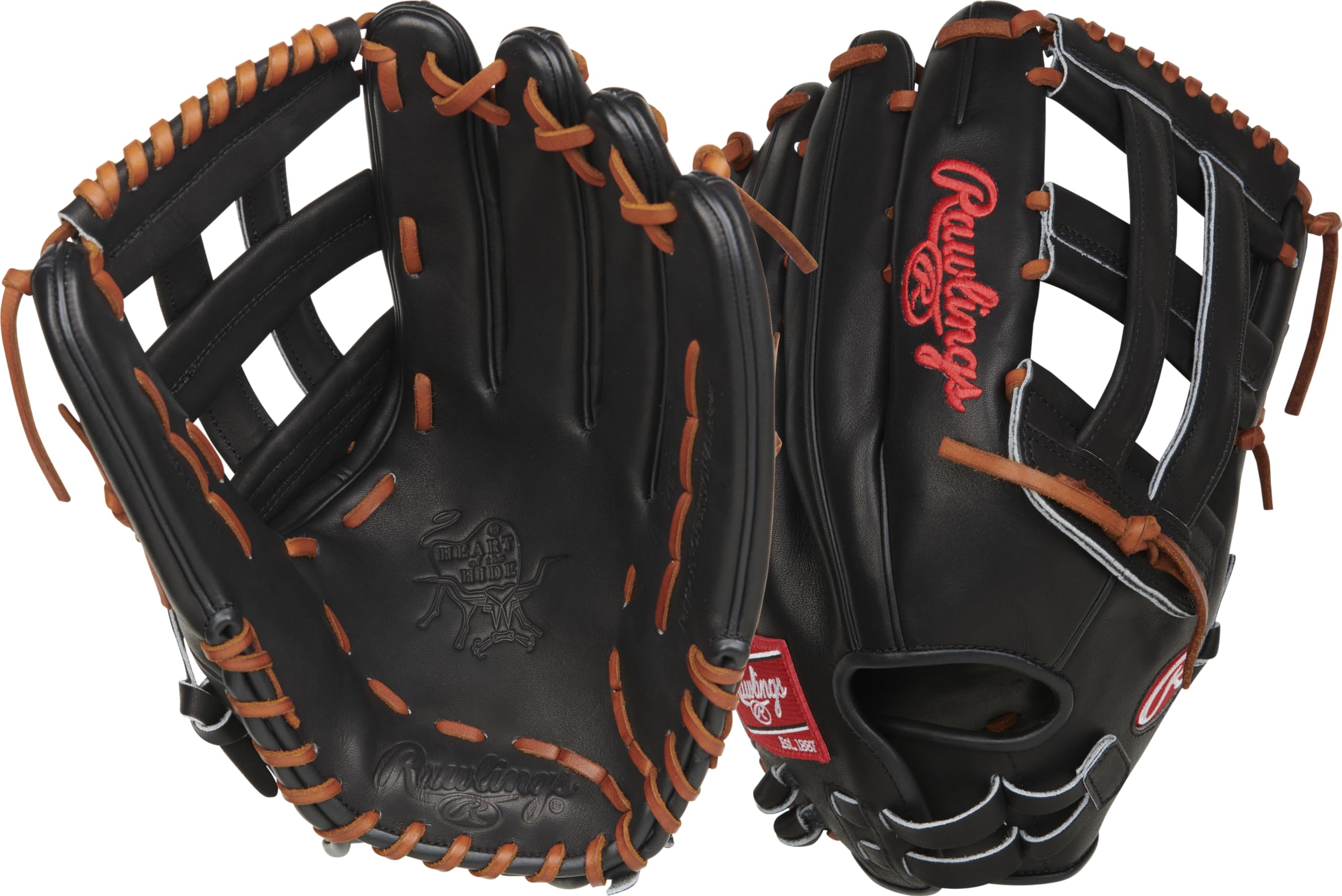 Photo 1 of Rawlings | HEART OF THE HIDE Slowpitch Softball Glove | Right Hand Throw | 14" - H-Web | Black
