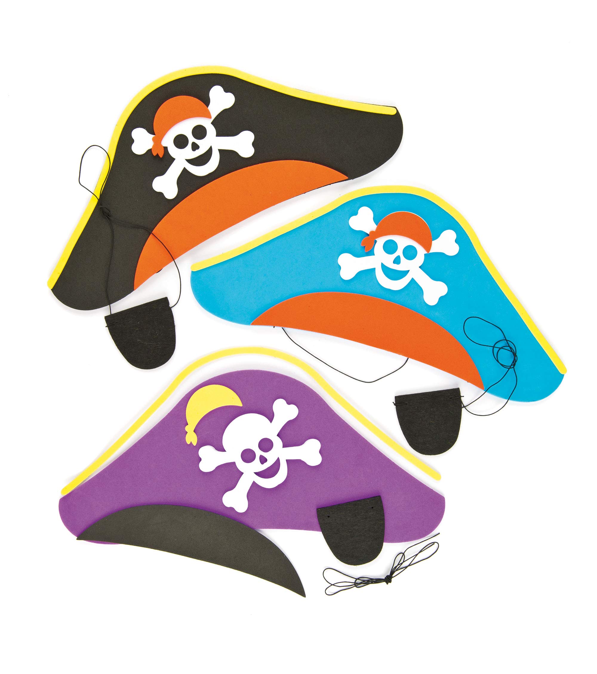 Baker Ross ET142 Pirate Hat & Eye-Patch Kits (Pack of 3)