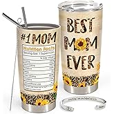 365FURY Best Mom Ever Gifts - Mothers Day Gifts For Mom From Daughter, Son - Birthday, Christmas Gift Idea For Mama From Kids - 20oz Mother Tumbler With Straw & Mom Bracelet