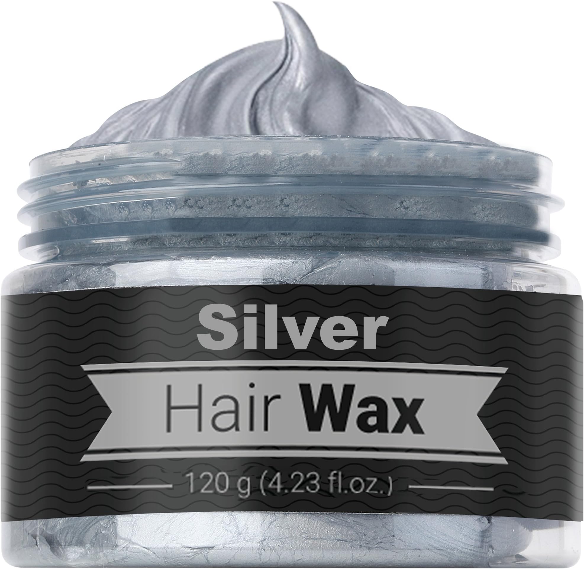 Temporary Silver Gray Hair Wax - 4.23 OZ Natural Cream - Quick and Clean Wash in Minutes, Easy To Apply For Men & Women.