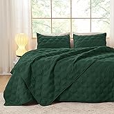 Litanika Oversized King Quilt Bedding Set,120x120Inch Super King Emerald Green Comforter Bedspreads Lightweight Bed Coverlets Boho Bedding Cover Decor All Season, 3 Pieces (1 Quilt, 2 Pillowcases)