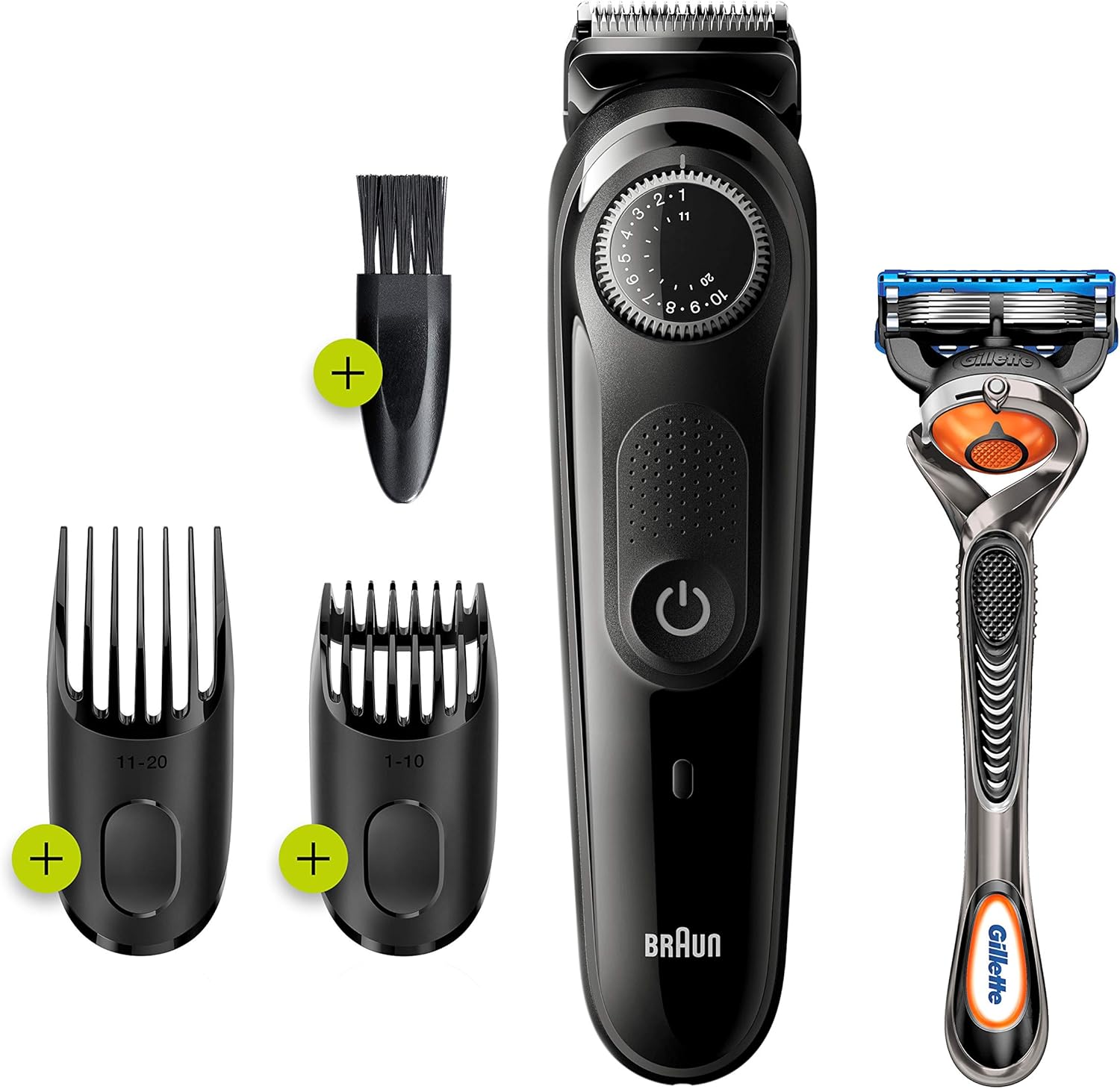 Braun BT5242 Barttrimmer und Haarschneider für Herren, 39 Längeneinstellungen, schwarz/grau
