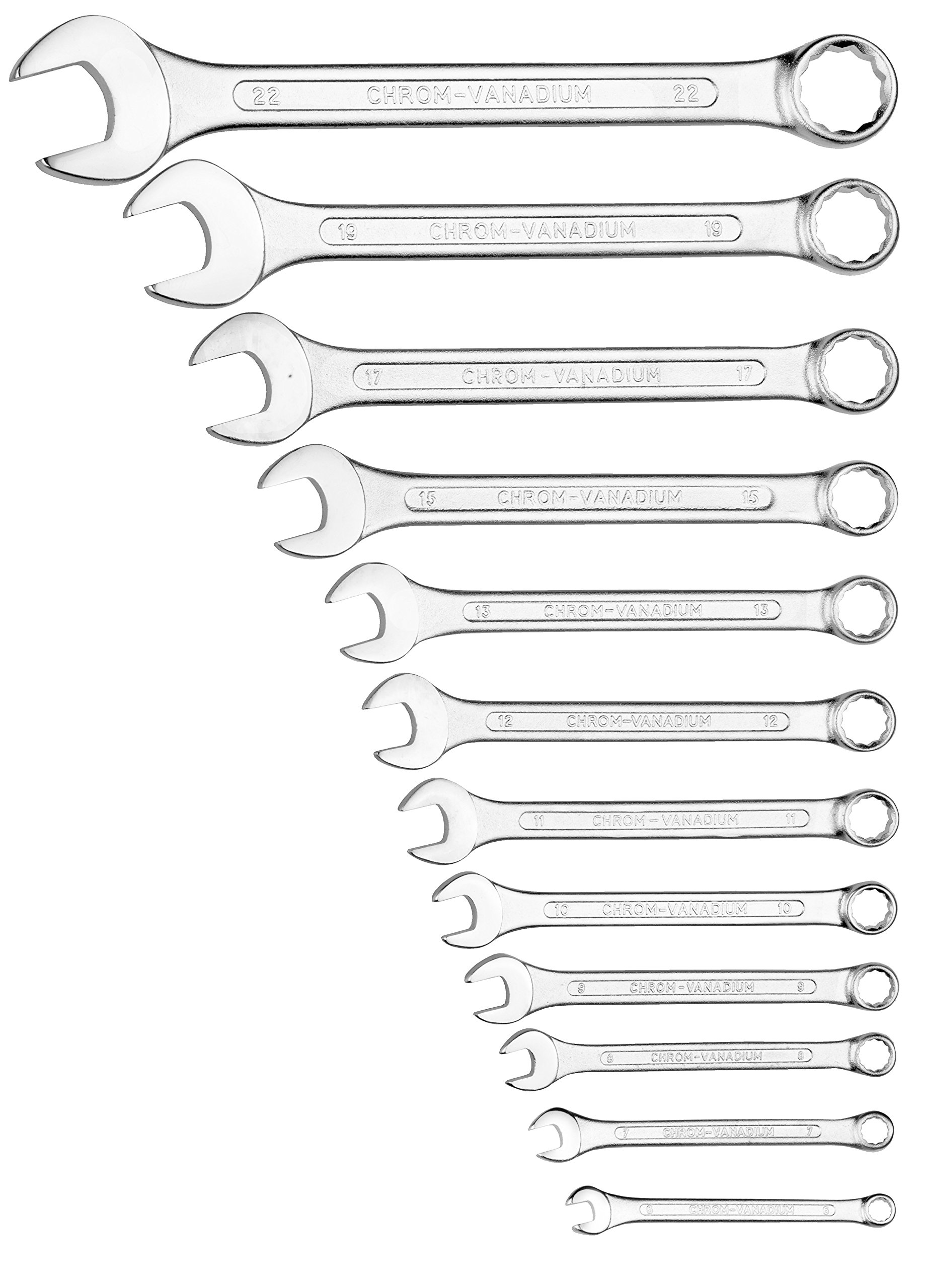 Connex COX539612 Combination Wrench Set, Silver, 6-22 mm, 12 Piece