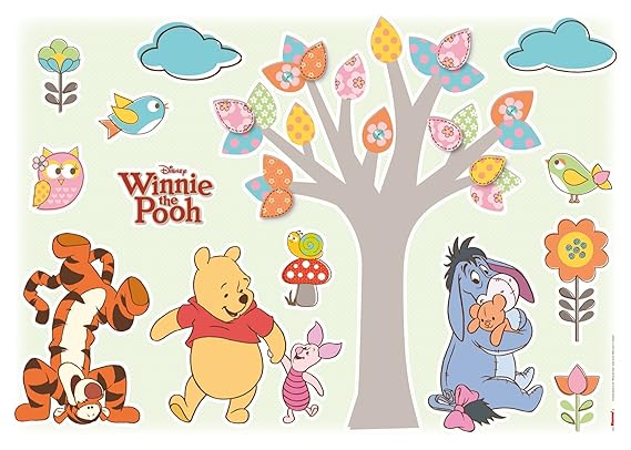 Komar - Disney - Deco-Sticker WINNIE POOH NATURE LOVERS - 50 x 70 cm- Wandtattoo, Wandsticker, Wandaufkleber, Wandbild, Winni