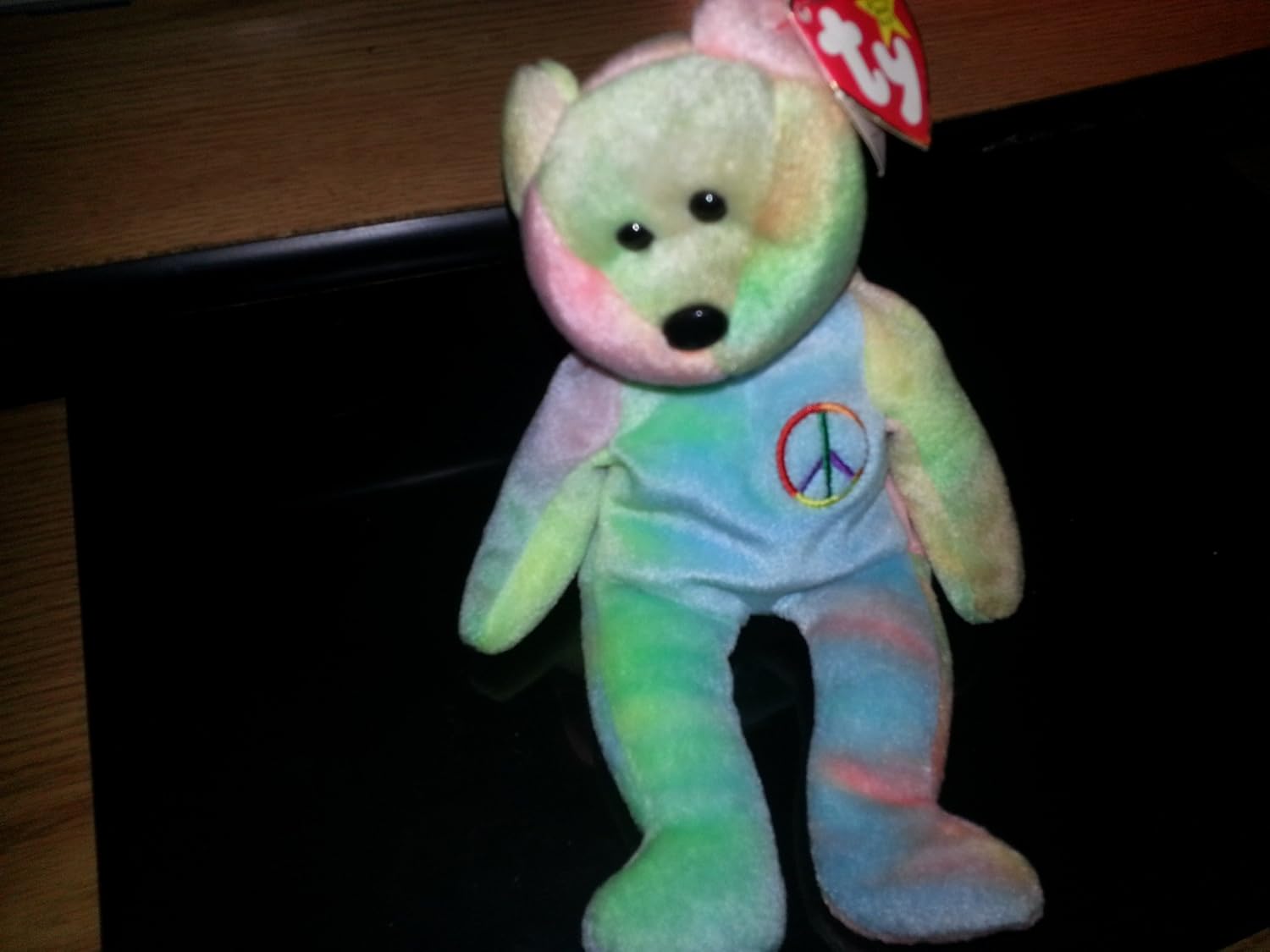 neon beanie baby