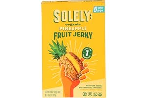 SOLELY Organic Pineapple Fruit Jerky Multipack, 0.8 OZ
