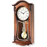 AYRELY&reg; 22IN Grandfather Vintage Wall Clock with Pendulum and Chime, Hour/Quarter-Hour Chime, Mahogany Wooden Frame, Large Vintage Wall Clock for Living Room,Home Decor Gift