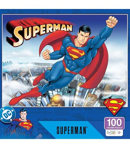 Amazon.com: Aquarius Superman Retro 500pc Puzzle with Fun Box