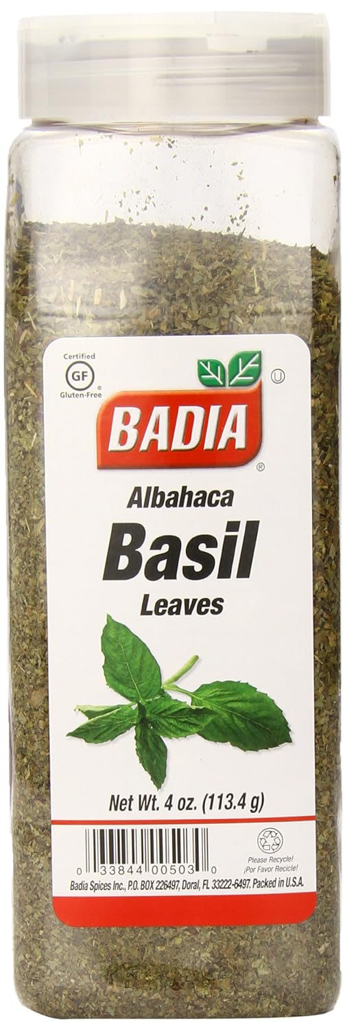 Badia Basil, 4 Ounce (Pack of 6) Sweet Basil Leaf Spices