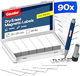 GAUDER Magnetic Labels Writable 90 Pcs 75x25 mm Reusable Magnetic Tags view 1