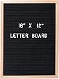 Felt Letter Board with 650 Letters, Numbers & Symbols - 16 x 12 inch Changeable Message Board with Oak Wooden Frame, Plus Free Letter Bag