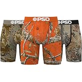 PSD Mens Underwear Camo Camouflage Print Boxer Briefs, Packs &amp; Singles
