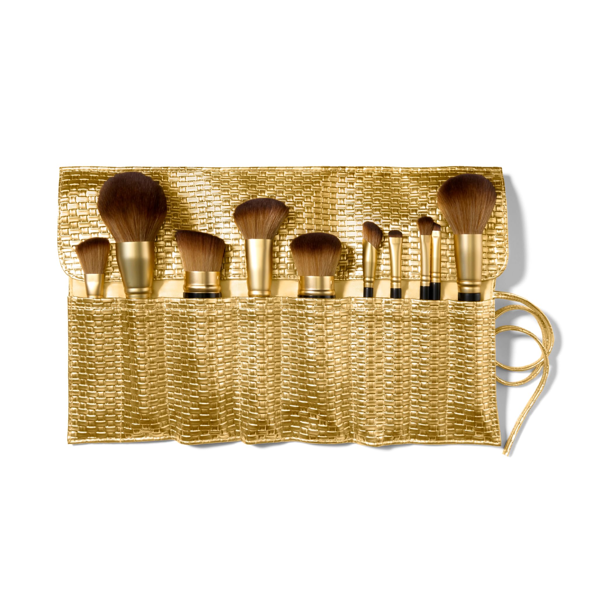 LAURA GELLER NEW YORK The Brush Vault - Ultimate Limited Edition Makeup Brush Collection - Includes Ten Must-Have Makeup Brushes for Mature Skin Makeup Application - 10 Count Image