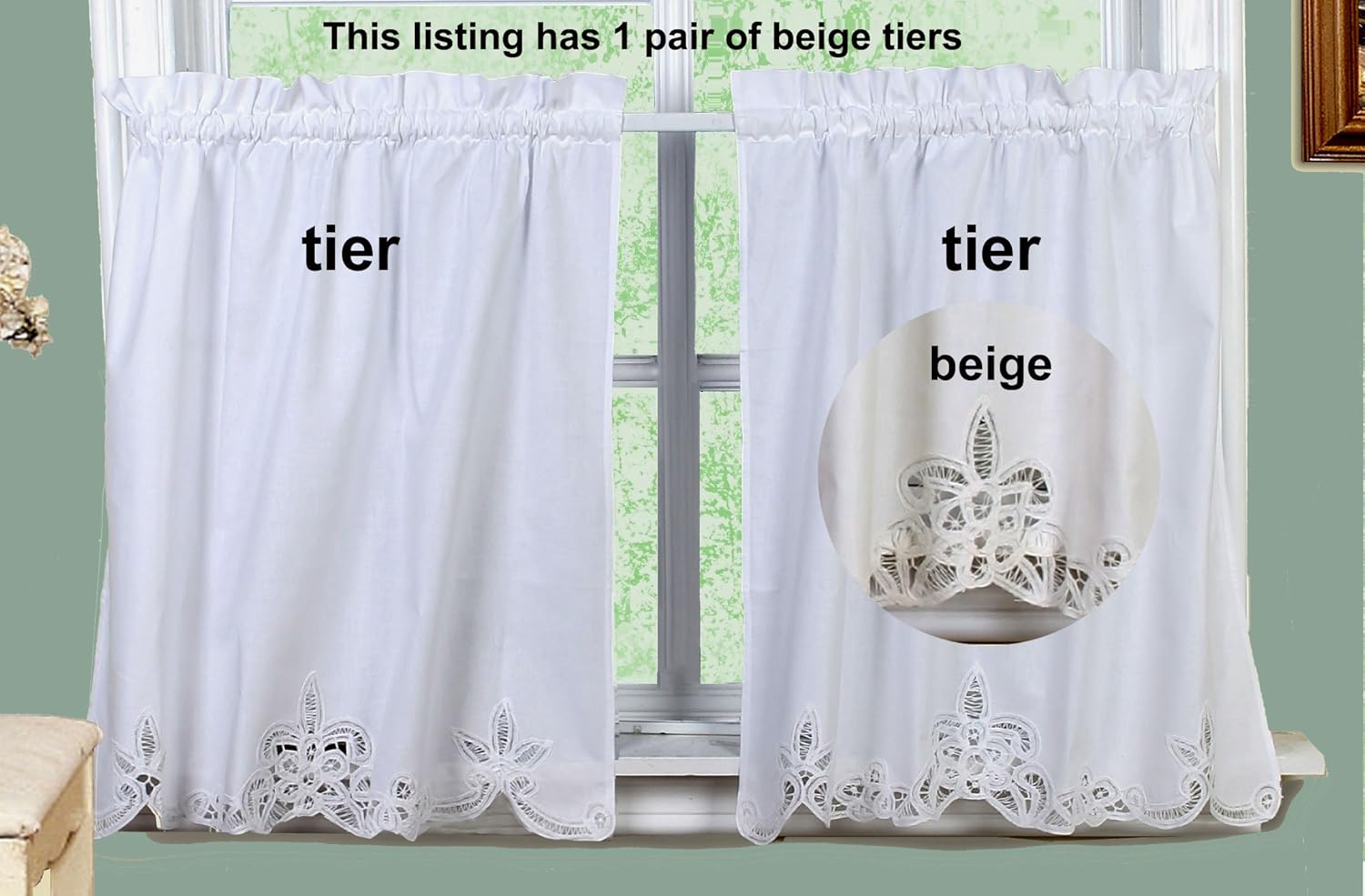 Best Beige Lace Kitchen Curtains