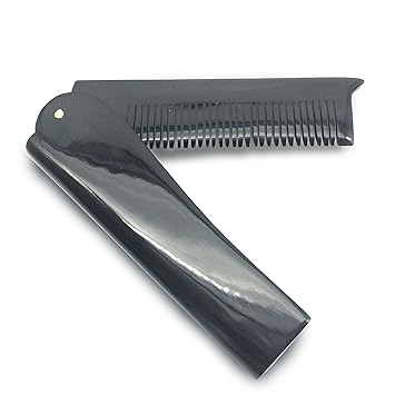 Hair Comb For Men Real Horn Folding Comb Handmade Greaser Comb