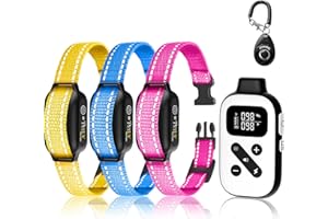 PetJoy Shock Collar for Large Dogs, Automatic Bark Collar, Auto Bark and Training Collar Combo - 3 Dog Shock Collar with Remote, Beep, Vibration and Shock