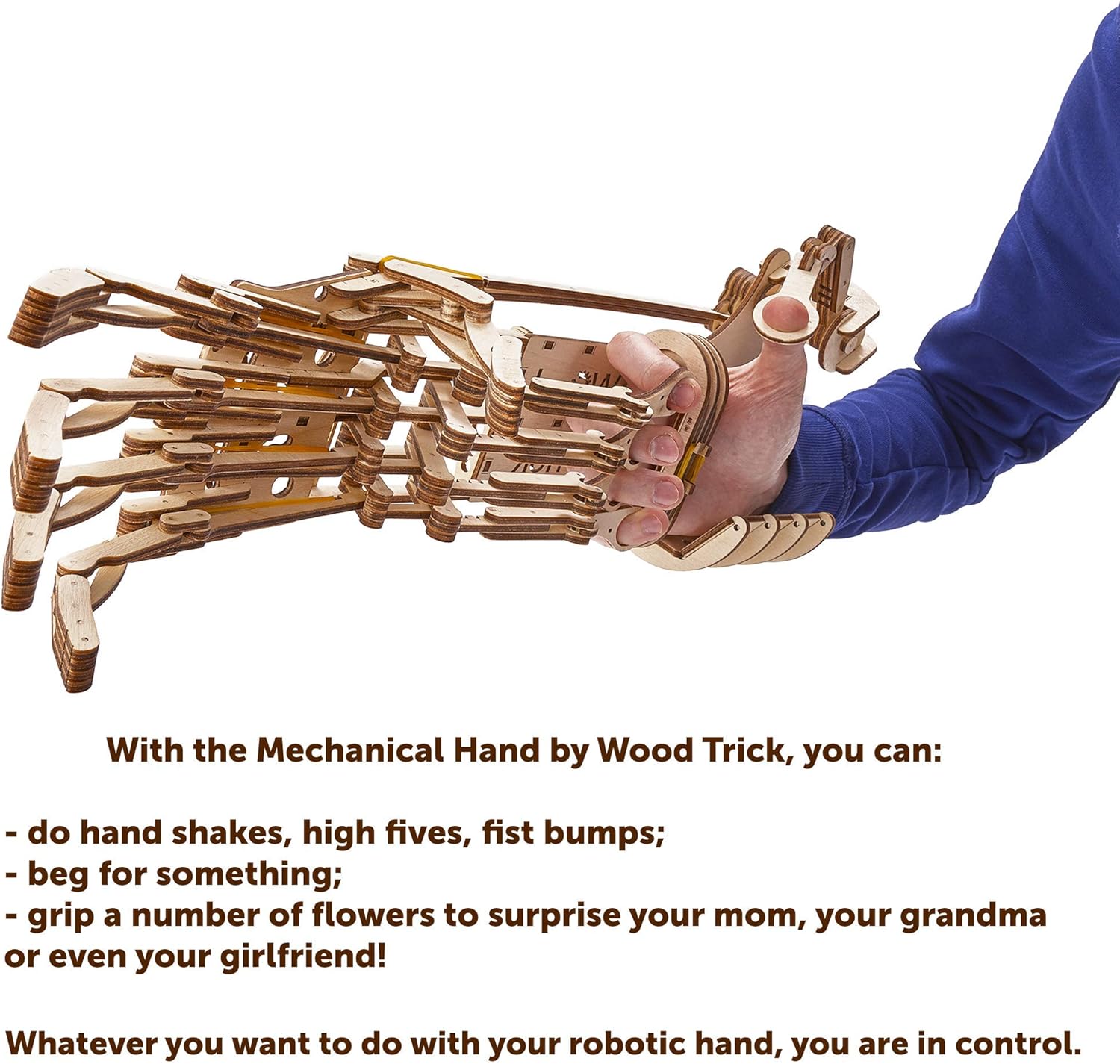 wood trick hand
