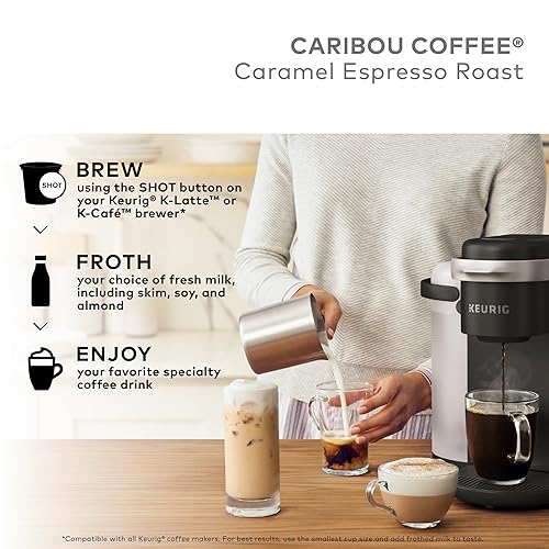 Keurig Caribou Coffee Caramel Espresso Roast Coffee, Single-Serve