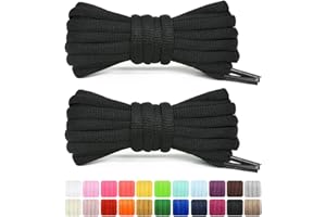 Stepace [2 Pairs Half Round Shoe Laces for Sneakers 76cm - 182cm Length 22 Color Shoelaces