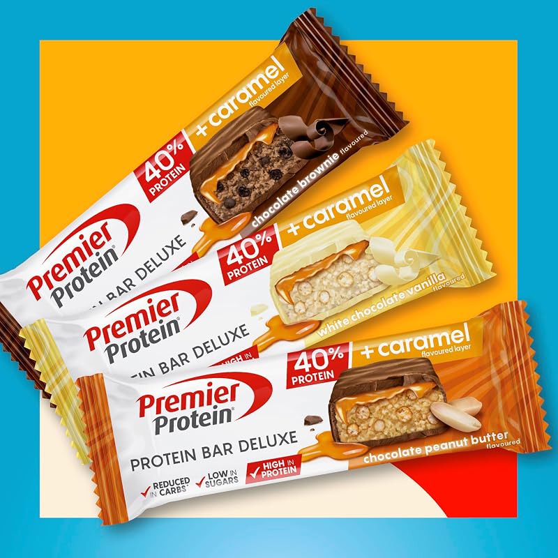 - Protein Bar Deluxe 40% - Multiflavourbox - 15x50g - Low sugar - Low Carb - palmölfrei