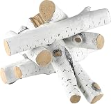 VEVOR 6 Piece White Birch Ceramic Gas Fireplace Logs Realistic Fire Pit view 9