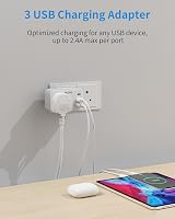 Mscien UK to India Plug Adapter with USB 4-in-1 Type D Travel Charger view 5
