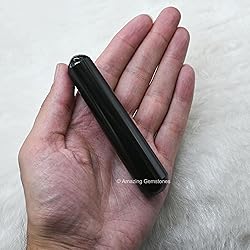 Amazing Gemstone Black Agate Crystal Wand Massage