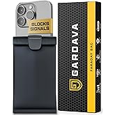 Gardava Military Grade Faraday Bag for Phones - RFID Signal Blocking Pouch, Faraday Cage Cell Phone Case, Key Fob Protector, 3rd Party Tested Black