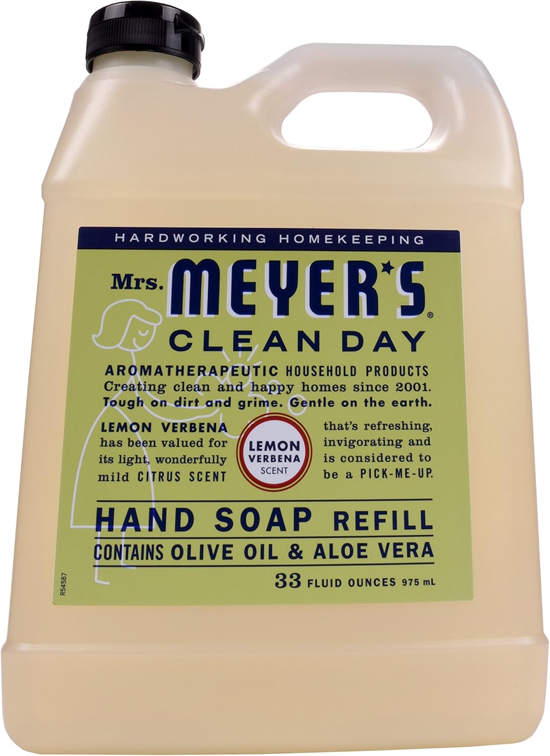 Mrs. Meyer's Clean Day Liquid Hand Soap, Cruelty Free and Biodegradable Formula, Lemon Verbena Scent, 12.5 oz- Pack of 3: Health & Personal Care