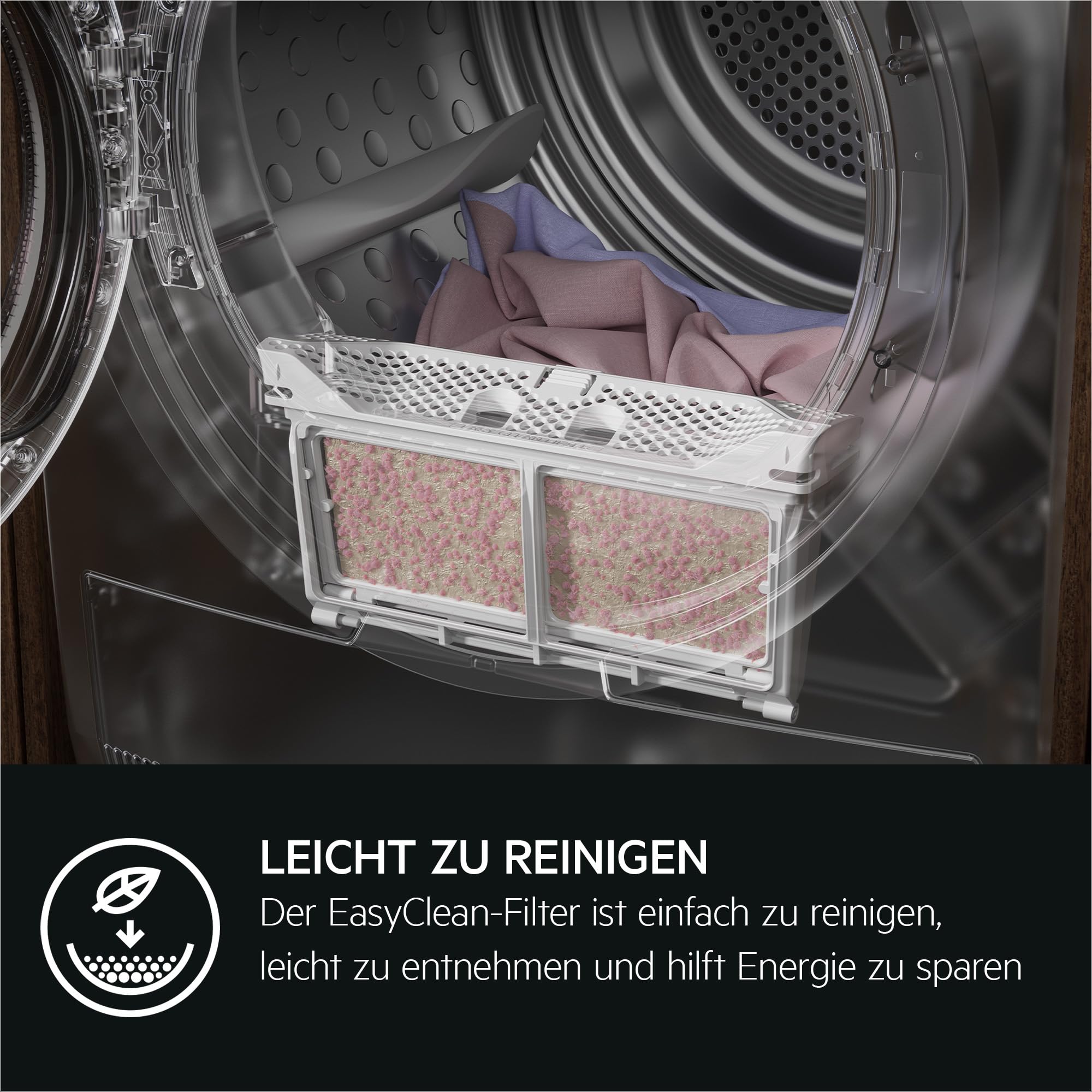 AEG Wärmepumpentrockner 8 kg, Serie 7000 SensiDry: Schonendes & energiesparendes Trockenverfahren, neue Energiekl. D, Mengenautomatik, Schontrommel, wechselende Drehrichtung, Knitterschutz, TR7T61580 6