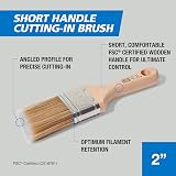 Harris Trade 2 Inch Short Handle Cutting-In Brush Angled Profile Fine Tips view 3