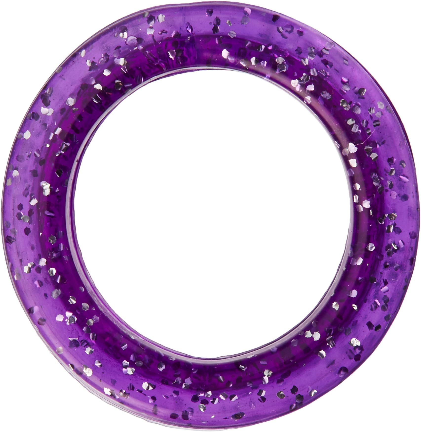 Heritage Rubber Thumb Rings for Grooming Shears, Purple Sparkle
