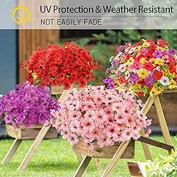 MACTING Artificial Flowers for Outdoors 6 Bundles