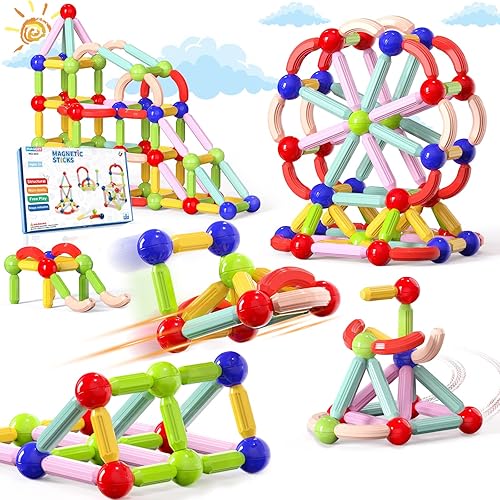 MAGDIY Magnetic Blocks Kids Games Toys for 3+ Year Old Boy and