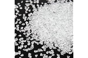 BONNY BOXX Irregular Crushed Glass Chips Sprinkles, 100g Metallic Chunky Glitter Stones for Nail Art, Resin Mold Filler, DIY Crafts, Vase Filler, Jewelry Making (Clear)