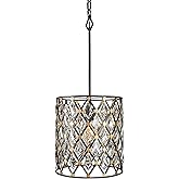 Varaluz Windsor 1 Light Crystal Pendant - Carbon/Havana Gold
