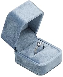 Giftop Velvet Single Ring Box Case Holder for
