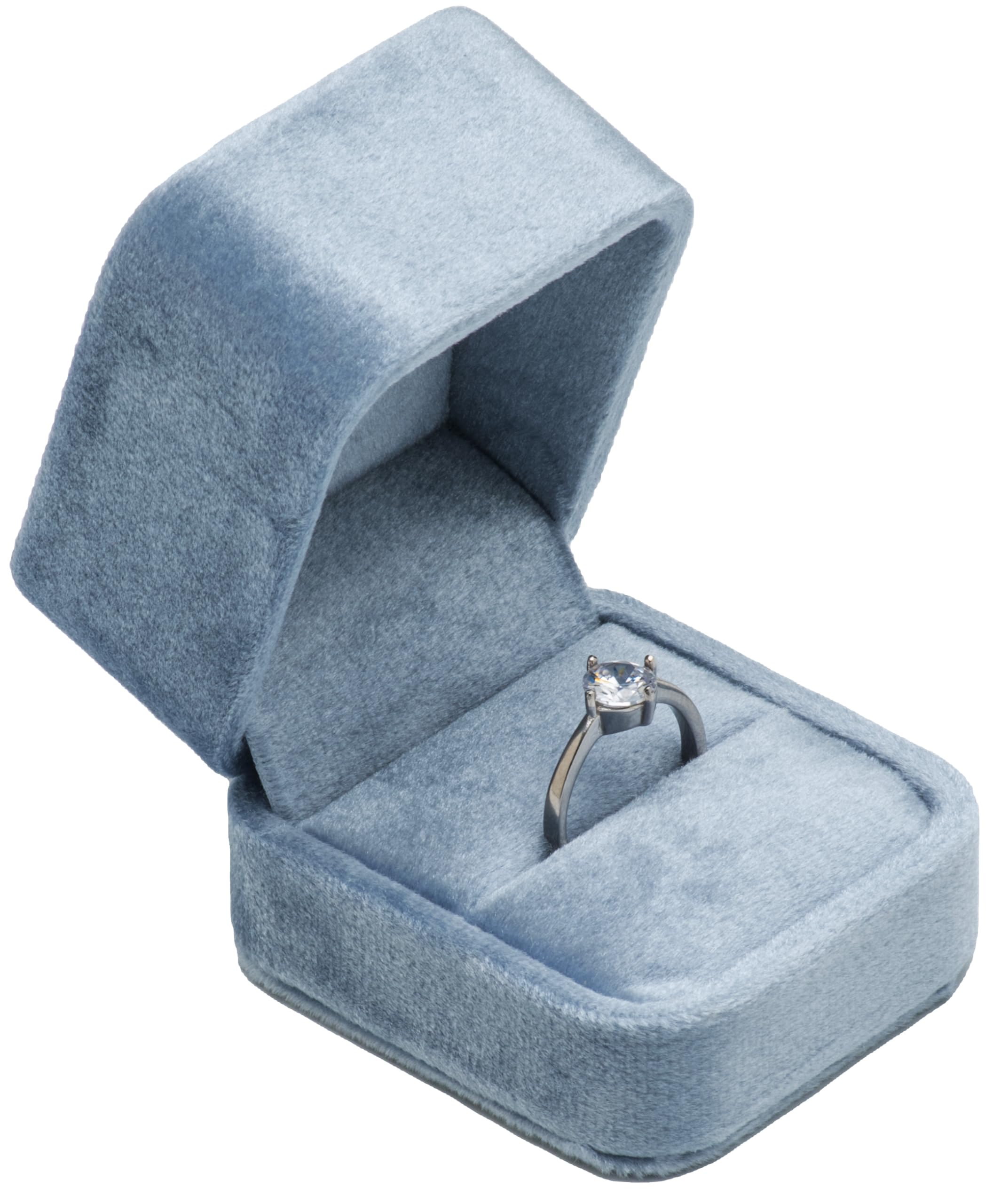 Giftop Velvet Single Ring Box Case Holder for