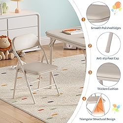 GarveeHome 5-Piece Kids Folding Table and Chairs